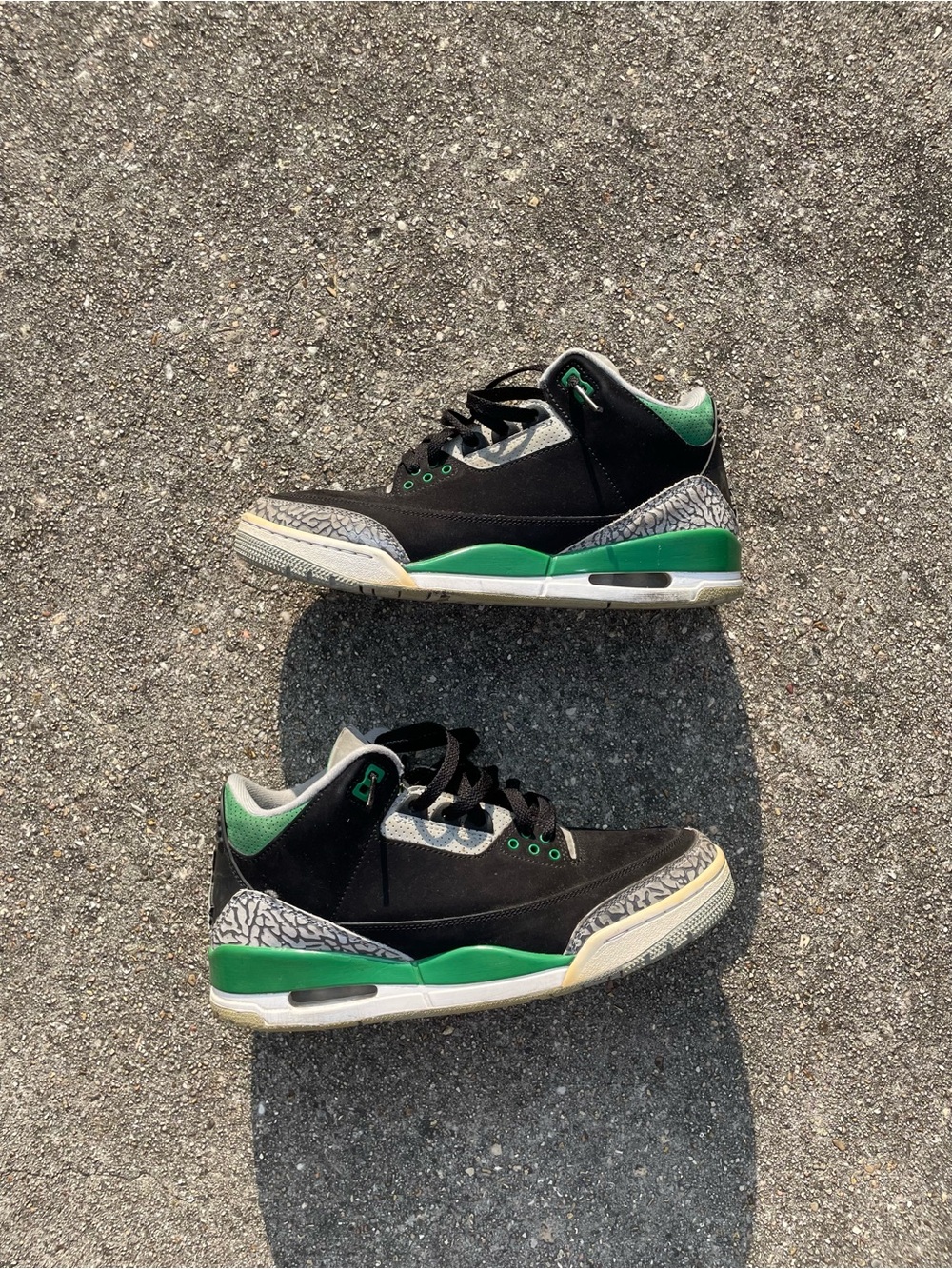 Jordan 3s men black and Green Basketball Sneakers